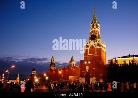 Le Kremlin à Moscou Spasskaya Bashnya Banque D'Images