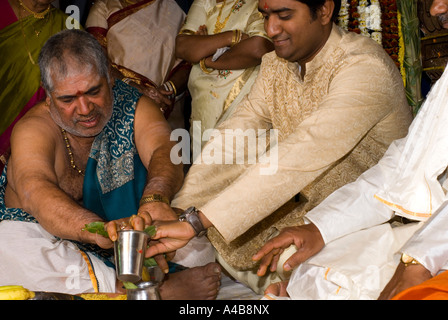 Image de mariage hindou traditionnel à Hyderabad Inde Banque D'Images