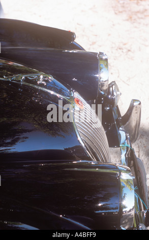 Jaguar XK 150 sauter radiateur radiateur feux cat et bonnet Banque D'Images