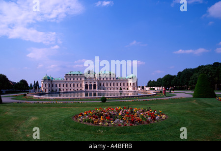 Jardins et Palais du Belvédère à Vienne, Autriche. Banque D'Images