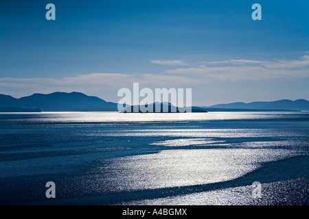 Vue sur le Puget Sound dans l'état de Washington, États-Unis d'entraînement Chuckanut Banque D'Images