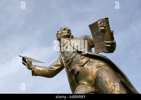 Statue de Thomas Paine, auteur de les droits de l'homme Thetford Norfolk England UK Banque D'Images