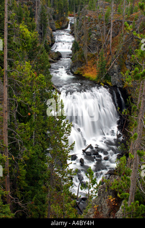 Kepler cascades, le parc national de Yellowstone, Wyoming Banque D'Images