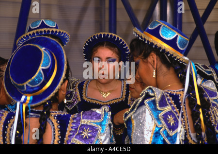 Concours de danse attend les résultats Lima Pérou Banque D'Images