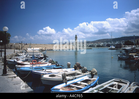 Rethymnon Rethymnon Rethymno Crete Grèce Europe Port Harbour Banque D'Images