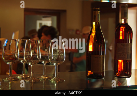 Vin.verres à dégustation. Boschendal Winery.Western Cape Afrique du Sud RSA Banque D'Images