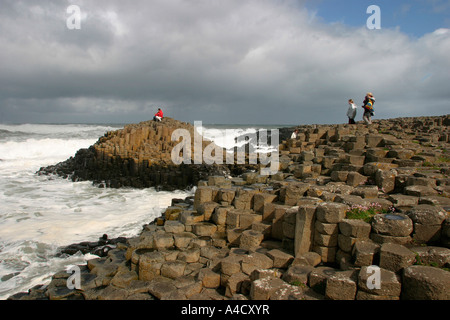 Le comté d'Antrim Giants Causeway Banque D'Images