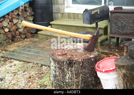 Hache au moignon. Banque D'Images
