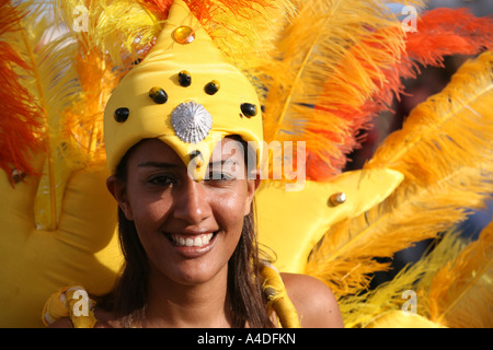 Interprète au carnaval de Mindelo Sao Vicente Cap Vert Banque D'Images