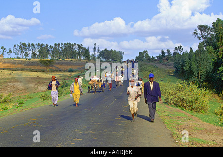 De retour d'Ethiopie Lalibela marché Banque D'Images