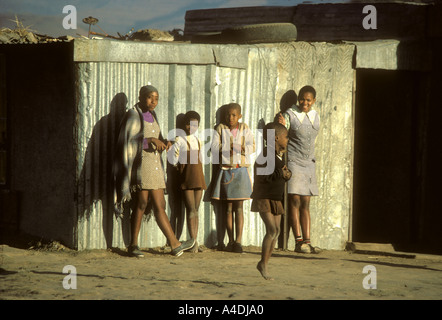 Les enfants. Qwa Qwa homelands, Afrique du Sud, 1980 Banque D'Images