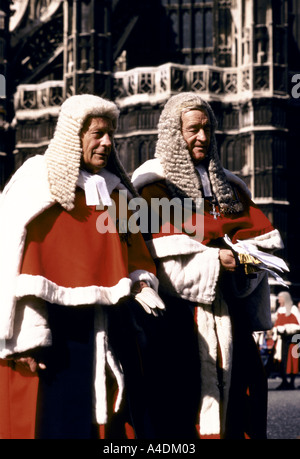 Les juges en grande tenue au Lord Chancellor's breakfast, Londres Banque D'Images