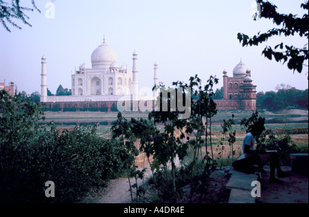 Le Taj Mahal, Agra, Inde Banque D'Images
