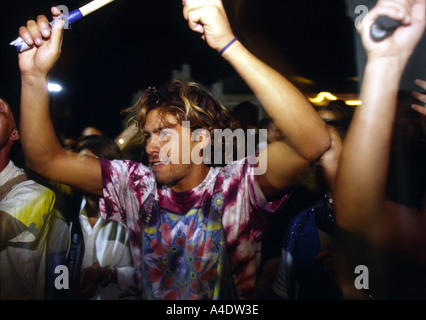 Carnavaliers à un carnaval à las Palmas pour la world music festival Womad les îles canaries Banque D'Images