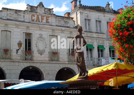 Jour de marché, Fleurance, Gers 32, Midi Pyrénées, France Banque D'Images