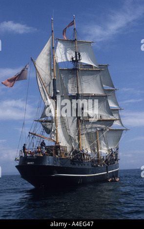 Kaskelot Bristol basée est un grand navire construit au Danemark en 1948 comme un style xixe siècle en bois trois mâts barque trading Banque D'Images