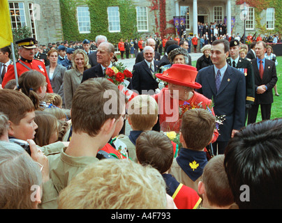 Sa Majesté la Reine Elizabeth II visite historique au Canada Banque D'Images