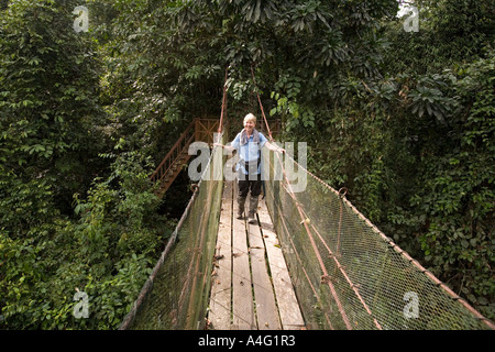 Malaisie Bornéo Sabah Danum Valley Rainforest Lodge tourisme Canopy Walkway Banque D'Images