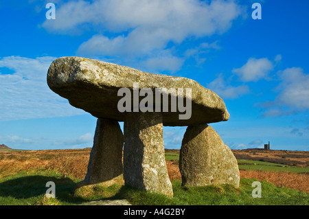 Lanyon quoit une chambre funéraire néolithique tombe près de penzance en Cornouailles, Angleterre Banque D'Images