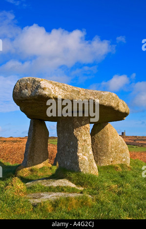 Lanyon quoit une chambre funéraire néolithique tombe près de penzance en Cornouailles, Angleterre Banque D'Images