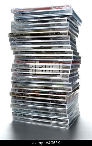 Pile de cd de musique Banque D'Images