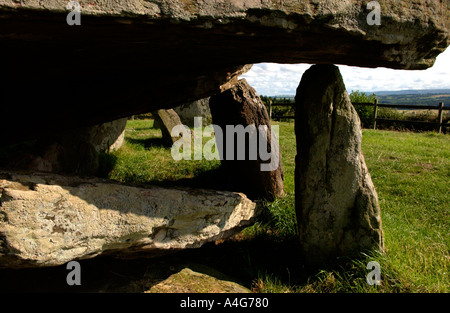 Arthurs Stone une chambre funéraire situé sur une colline près de Golden Valley Dorstone Herefordshire Angleterre UK Banque D'Images