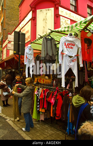 Le jupon Lane market in East End of London England UK Banque D'Images