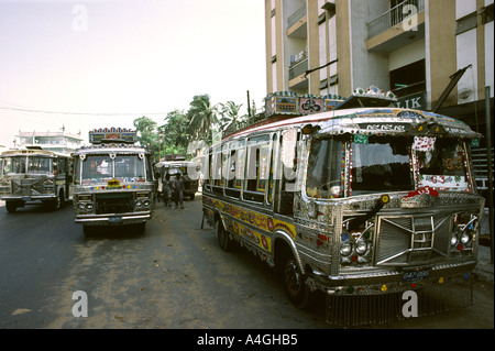 Sind Pakistan Karachi Saddar autobus Banque D'Images