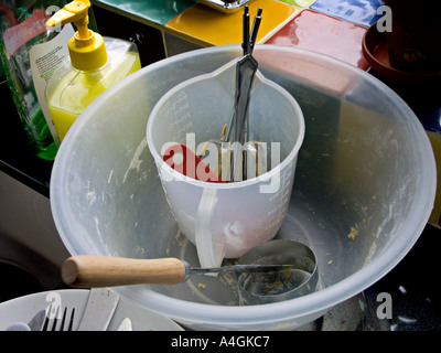 Vaisselle sale Banque D'Images