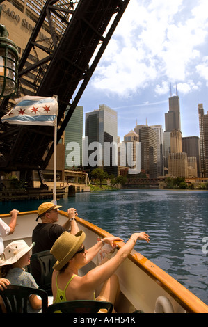 La Première Dame Chicagos Excursions en bateau sur la rivière Chicago Chicago Illinois Banque D'Images