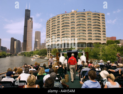 La Première Dame Chicagos Excursions en bateau sur la rivière Chicago Chicago Illinois Banque D'Images