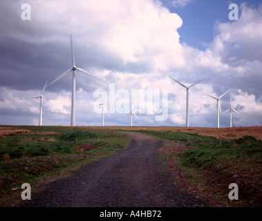 Droit dun Wind Farm Banque D'Images