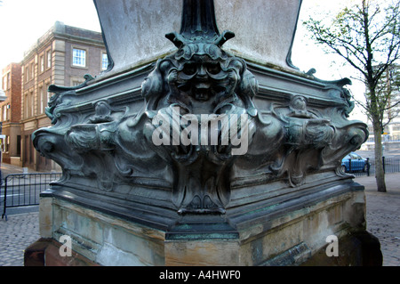 Statue de John Howard en 17 siècle réformateur prison uk bedford Banque D'Images