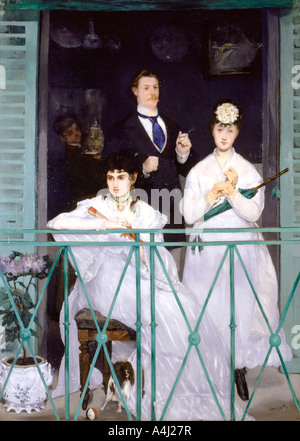 "Le Balcon", 1868. Artiste : Edouard Manet Banque D'Images