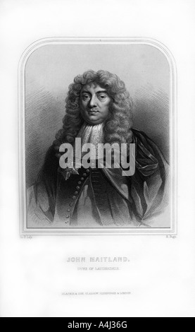 John Maitland, 1er duc de Lauderdale, homme politique écossais, (1870).Artiste : R Page Banque D'Images