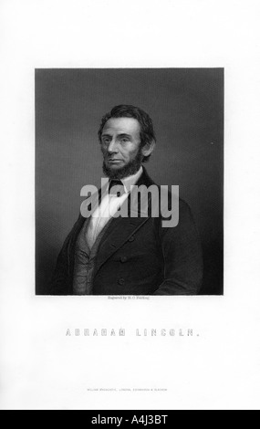 Abraham Lincoln, 16e président des États-Unis, (1893).Artiste : HC Balding Banque D'Images