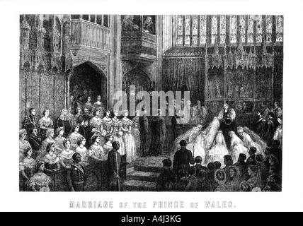 Le mariage du Prince de Galles, la Chapelle St George, Windsor, le 10 mars 1863, (1899). Artiste : Inconnu Banque D'Images