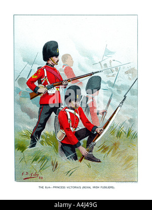 'La 87e princesse Victoria's (Royal Irish Fusiliers)', c1890.Artist : Geoffrey Douglas Giles Banque D'Images