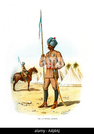 "Le 13e lanciers du Bengale", c1890.Artist : H Bunnett Banque D'Images