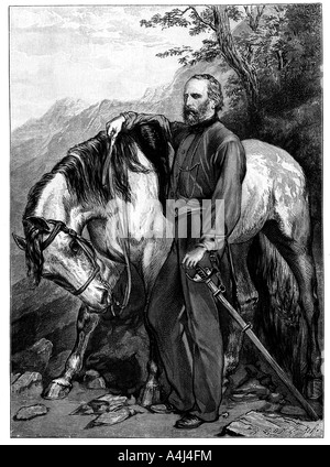 Giuseppe Garibaldi, soldat et patriote italien du Risorgimento, (1900). Artiste : Inconnu Banque D'Images