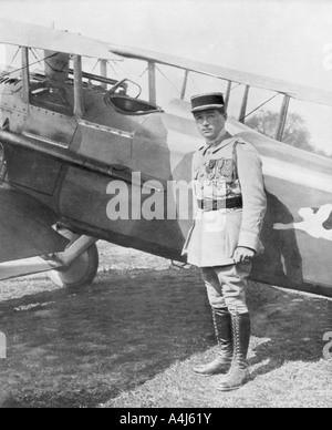 Paul René Fonck, l'as pilote français, 1918. Artiste : Inconnu Banque D'Images