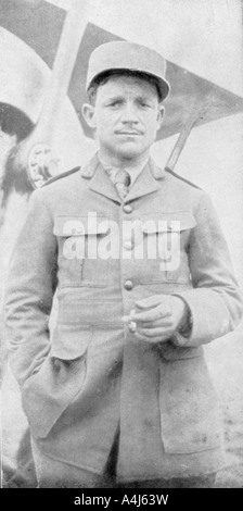 Raoul Lufbery, French-American pilote de chasse de la Première Guerre mondiale, 1914-1918. Artiste : Inconnu Banque D'Images