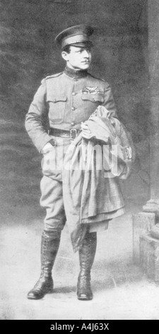 Raoul Lufbery, French-American pilote de chasse de la Première Guerre mondiale, 1914-1918. Artiste : Inconnu Banque D'Images