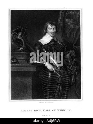 Robert Rich, 2 comte de Warwick, administrateur colonial anglais, (1827). Artiste : H Robinson Banque D'Images