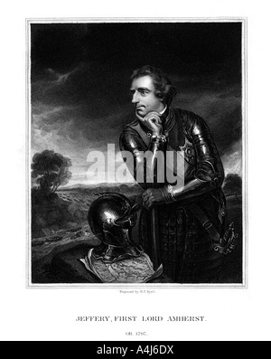 Jeffery Amherst, 1er baron Amherst, commandant en chef de l'armée britannique, (1832).Artiste : Henry Thomas Ryall Banque D'Images