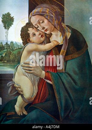 La Vierge et l'enfant', c1475-1500, (1912).Artiste : Sandro Botticelli Banque D'Images