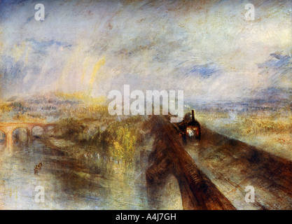 'La pluie, vapeur et vitesse - le Great Western Railway', c1844, (1912).Artiste : JMW Turner Banque D'Images