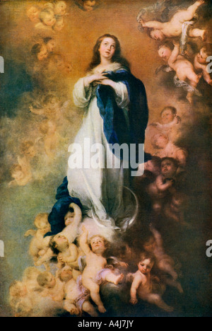 "Immaculée Conception", c1678, (1912).Artiste : Bartolomé Esteban Murillo Banque D'Images