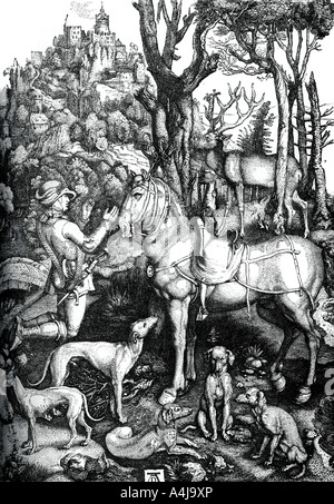 'St' Eustace, c1501, (1870).Artiste : Albrecht Dürer Banque D'Images