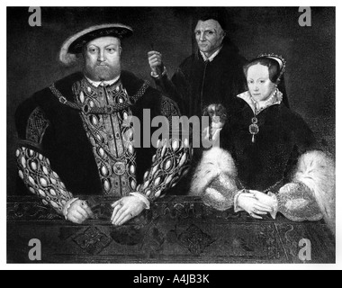 Henry VIII, la princesse Mary et William Sommers, 16e siècle, (1896).Artiste : Boussod, Valadon & Co Banque D'Images